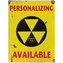Fallout Shelter Civil Defense Personalized Metal Sign