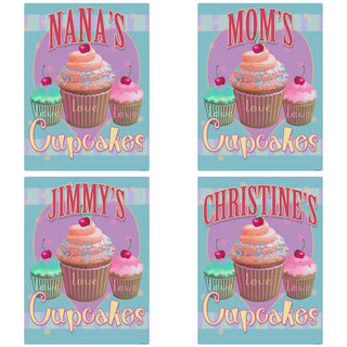 I Love Cupcakes Personalized Decal