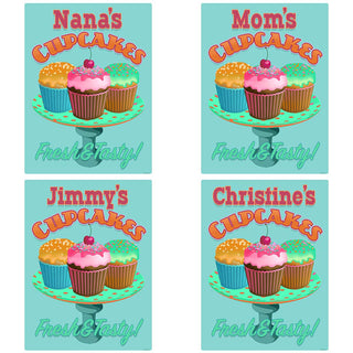 Cupcakes Fresh Tasty Personalized Decal