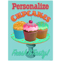 Cupcakes Fresh Tasty Personalized Decal