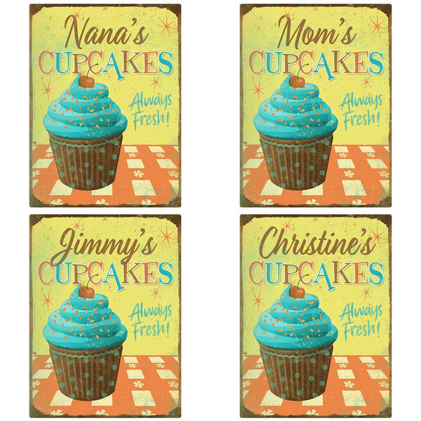 Cupcakes Always Fresh Personalized Decal Distressed