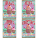 I Love Cupcakes Personalized Decal Distressed