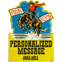 Rodeo Cowboy Personalized Metal Sign