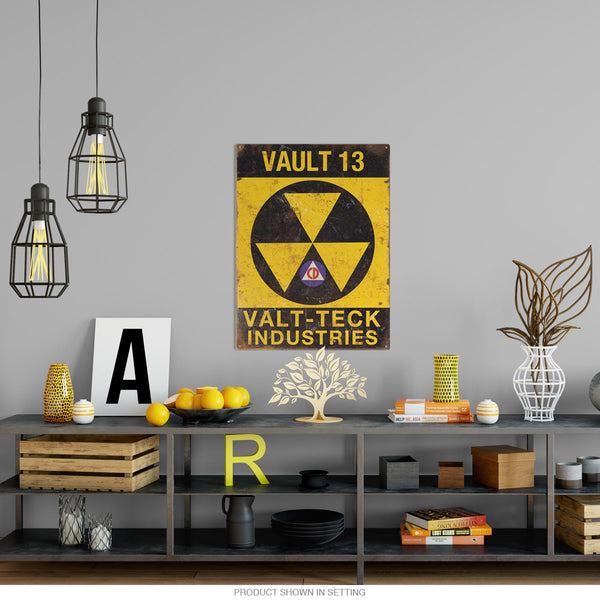 Fallout Shelter Distressed Personalized Metal Sign