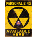 Fallout Shelter Distressed Personalized Metal Sign