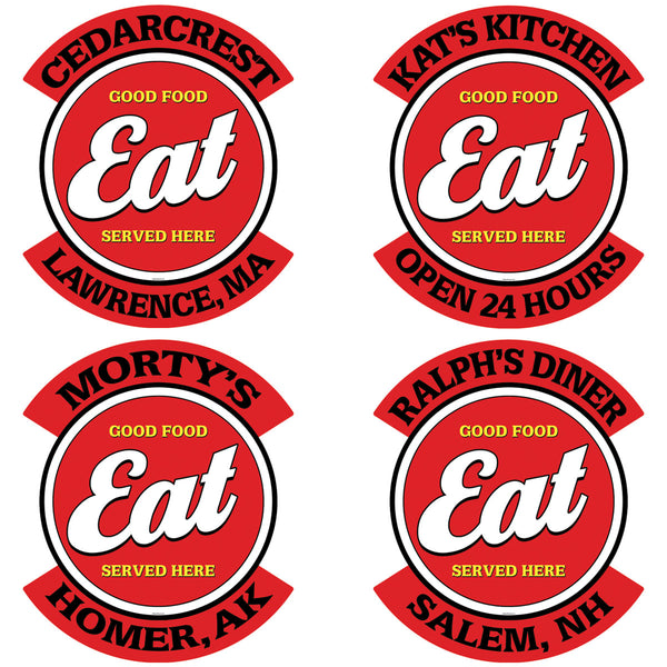 Eat Good Food Personalized Decal Red