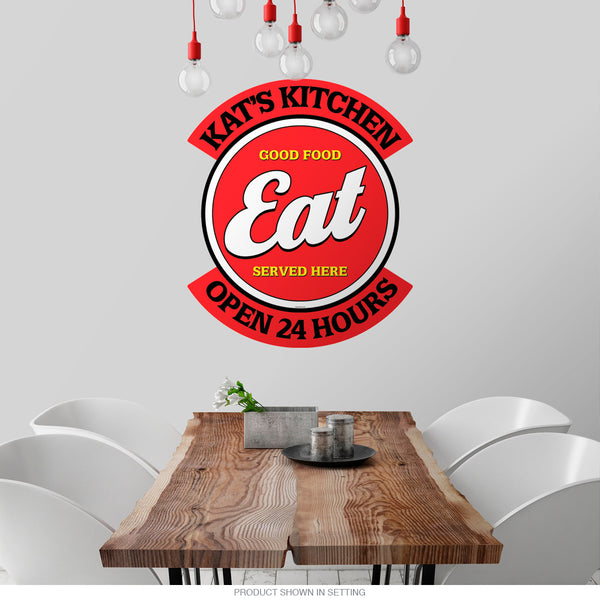 Eat Good Food Personalized Decal Red