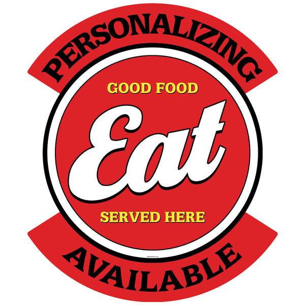 Eat Good Food Personalized Decal Red