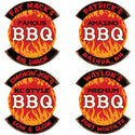 BBQ Restaurant Personalized Decal Distressed