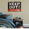 Keep Out Warning Personalized Decal