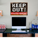 Keep Out Warning Personalized Decal