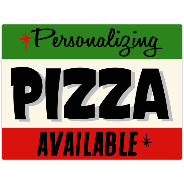 Pizza Italian Flag Style Personalized Decal