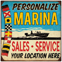 Marina Sales Service Personalized Decal