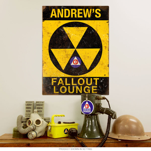 Fallout Shelter Personalized Decal Distressed