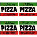Personalized Pizza Vinyl Stickers Set of 10