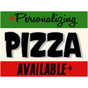 Personalized Pizza Vinyl Stickers Set of 10