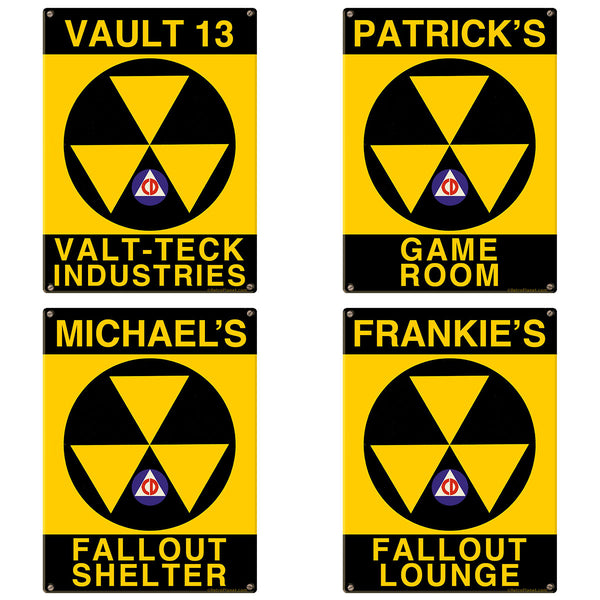 Personalized Fallout Shelter Vinyl Stickers Set of 10