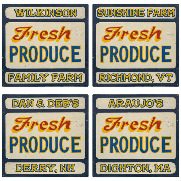 Personalized Fresh Produce Vinyl Stickers Set of 10