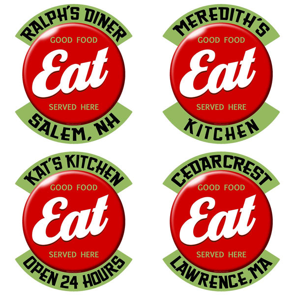 Personalized Eat Good Food Vinyl Stickers Set of 10