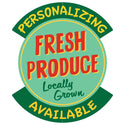 Personalized Fresh Produce Cut Out Metal Sign