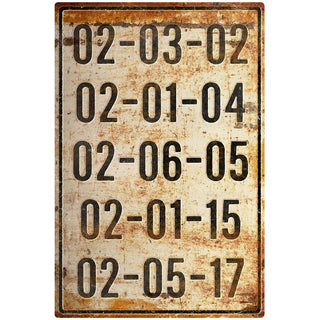 Personalized Important Milestone Dates Decal Industrial Style