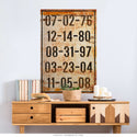 Personalized Important Milestone Dates Decal Industrial Style