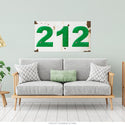 Personalized Area Code Industrial Style Decal