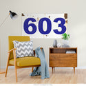 Personalized Area Code Industrial Style Decal