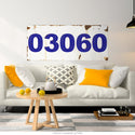 Personalized Zip Code Industrial Style Decal