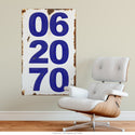 Personalized Special Date Industrial Style Decal