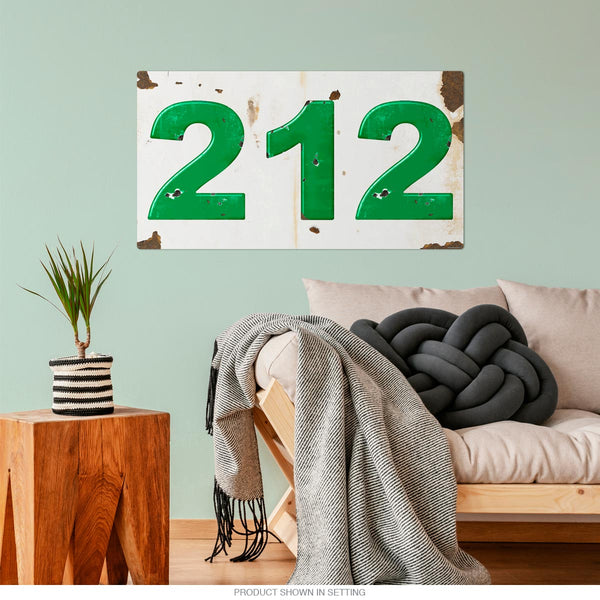 Personalized Area Code Industrial Style Metal Sign