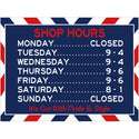 Customized Barber Shop Hours Decal