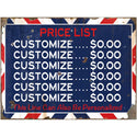 Customized Barber Shop Services Price List Decal Distressed