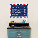 Personalized Barber Shop Services Price List Sign
