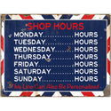 Personalized Barber Shop Hours Distressed Sign