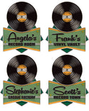 Personalized Record Shop Cut Out Decal Distressed