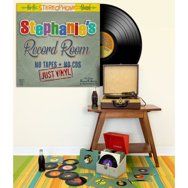 Personalized Record Cover Cut Out Metal Sign