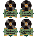 Personalized Record Shop Cut Out Metal Sign Distressed