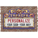 Personalized Home Theater Marquee Faux Brick Decal