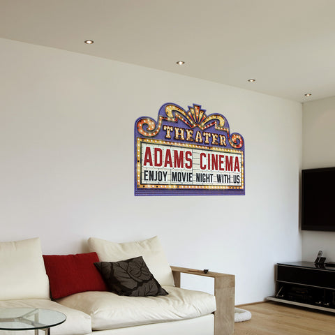 Personalized Home Theater Marquee Sign 