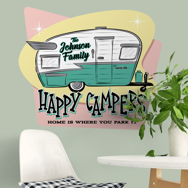 Personalized Happy Campers Decal