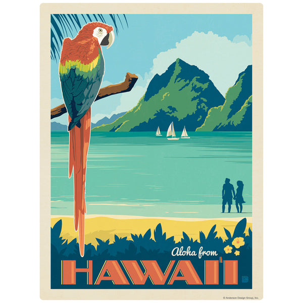 Aloha From Hawaii Parrot Decal