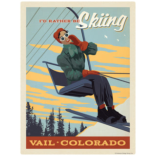 Vail Colorado I Would Rather Be Skiing Decal