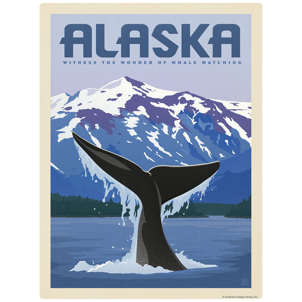 Alaska Whale Watching Decal