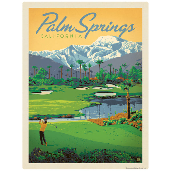 Palm Springs California Golf Decal