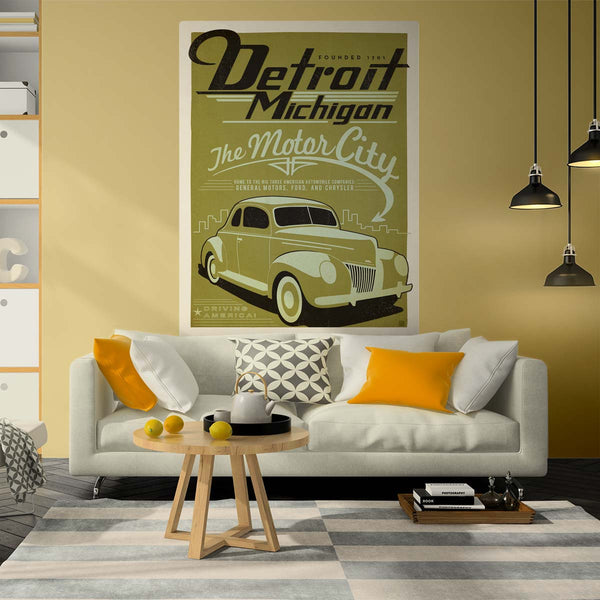 Detroit Michigan Motor City Decal