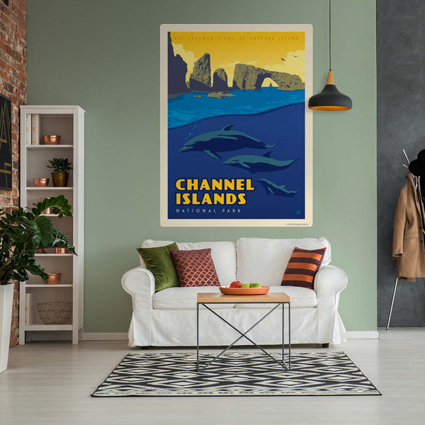 Channel Island National Park California Dolphins Decal