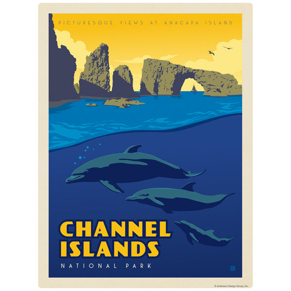 Channel Island National Park California Dolphins Decal