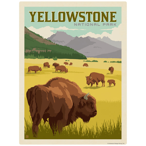 Yellowstone National Park Bison Decal