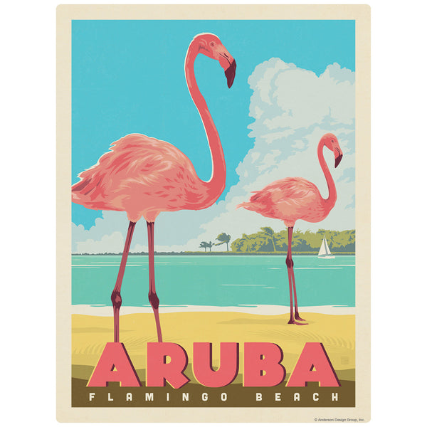 Aruba Flamingo Beach Decal